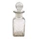 Square Shaped Flower Decorative Glass Bottle